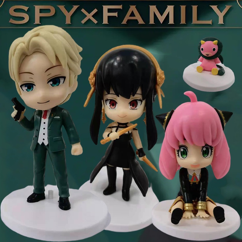 6pcs / set Mainan Action Figure Model Anime Spy x Family Anya Forger / Yor Forger / Loid Forger 10cm Bahan PVC Untuk Koleksi