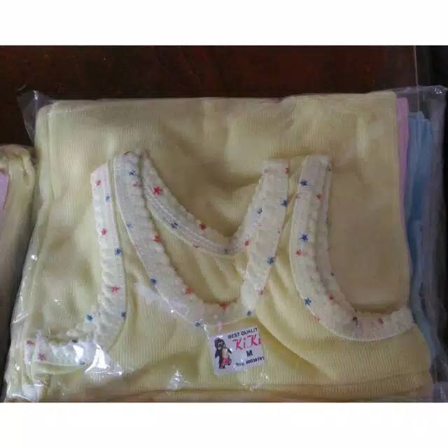 Kaos dalam anak 0-8 tahun warna warni tutul merk kiki / kaos singlet anak cewek cowok warna tutul polkadot merk kiki