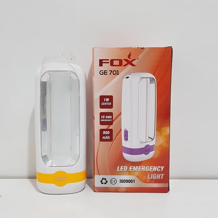 Senter Fox 701 senter emergency 701 Led Terang Tahan 3 jam lampu darurat senter darurat