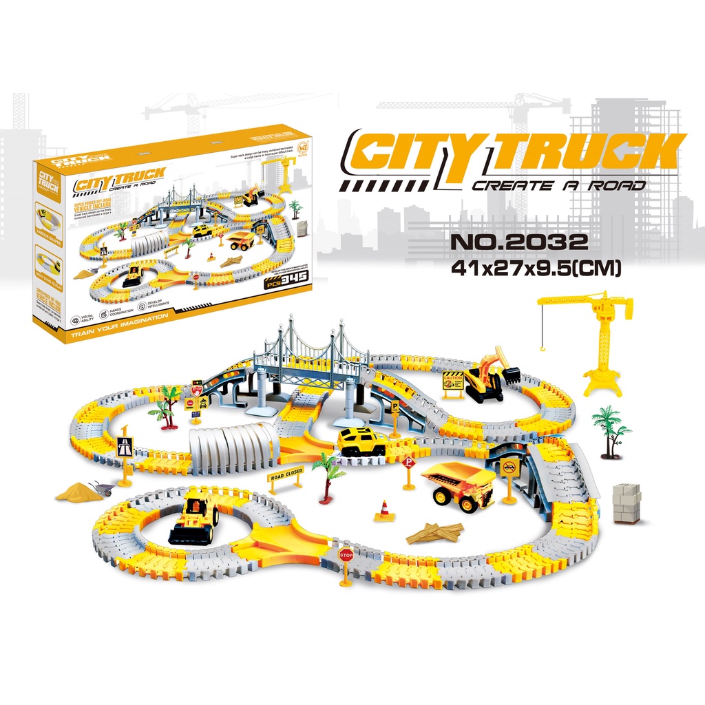 Mainan Anak City Truck 345pcs dan 366pcs Mobil mobilan DIY