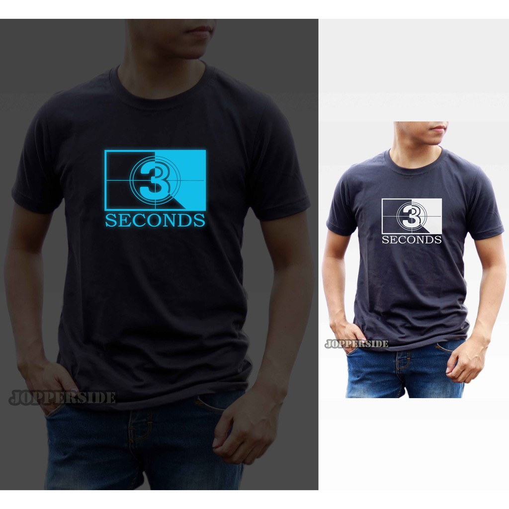 JOPPERSIDE KAOS DISTRO THREE SECONDS 3SECOND THREE SECOND GLOW IN THE DARK PRIA TS67 GID