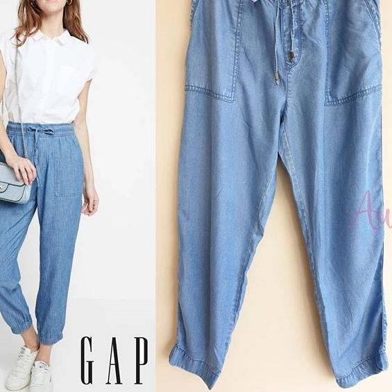 gap chambray joggers