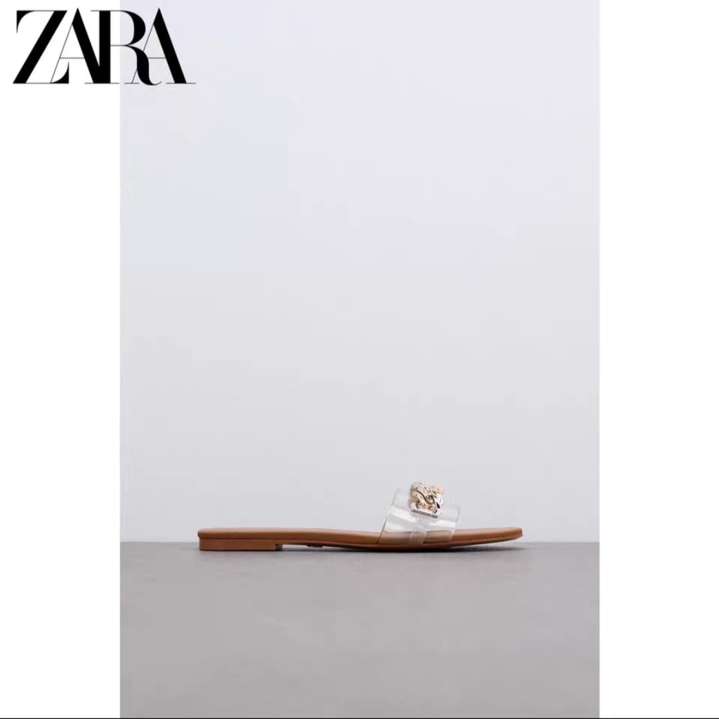 NEW PRODUCT !! SANDAL FLAT ZARA4 | VINIL RANTAI | SALDAL WANITA CASUAL IMPORT !! #20222