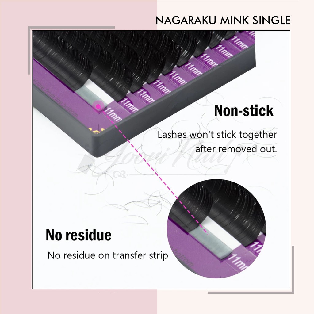 Nagaraku Mink Single Lash bulumata extension eyelash soft natural