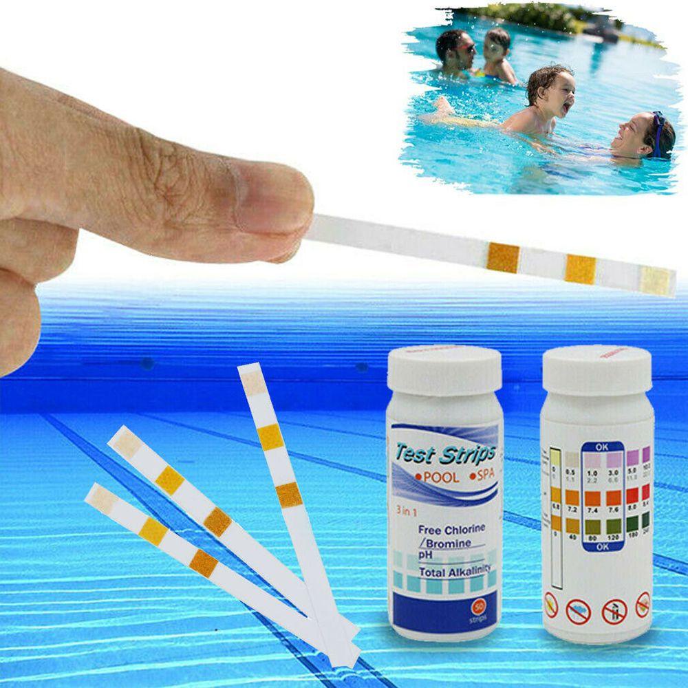 Strip Tes Celup Klorin TOP Alkalinity Chlorine Monitor Kesehatan Tes Air SPA Test Strips