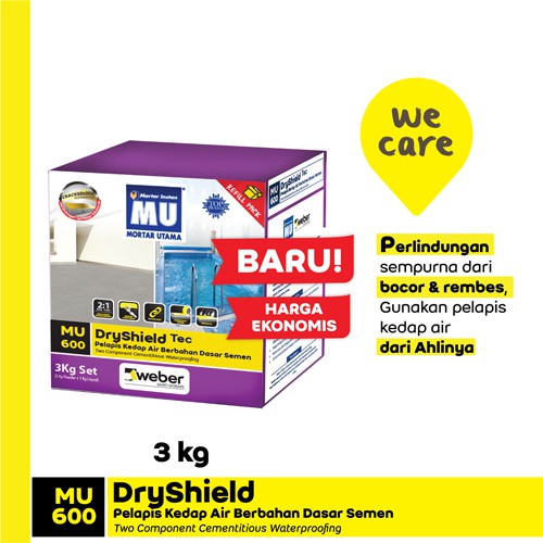 Mortar Utama MU-600 DryShield Pelapis Kedap Air 3Kg set