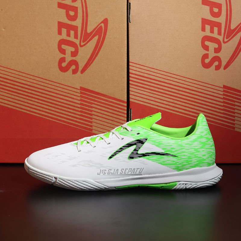 Specs Sepatu Futsal Accelerator Alpha Pro IN - White/Green Gecko/Black
