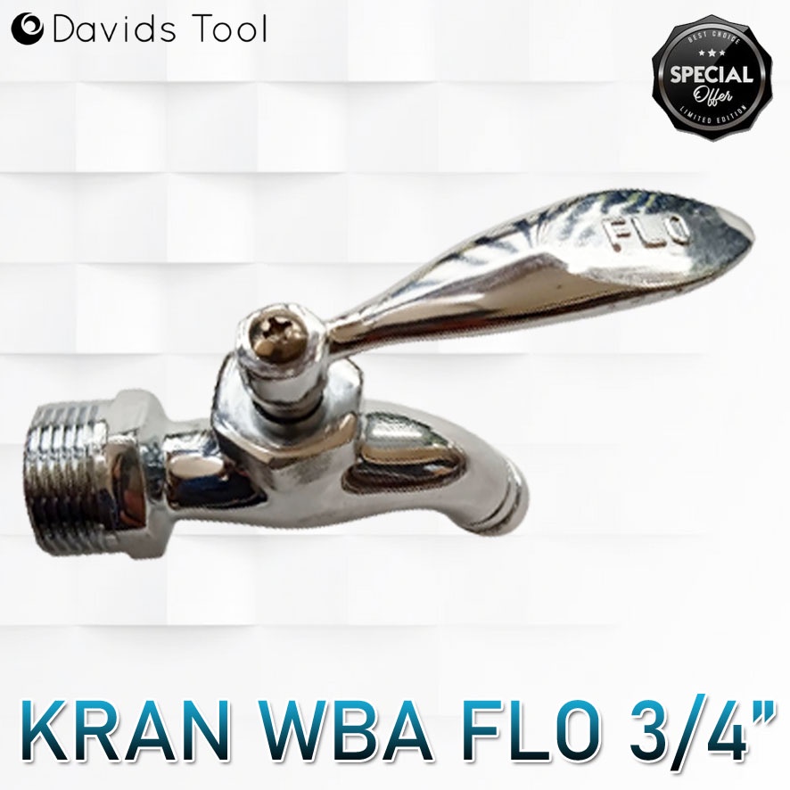 Kran Tembok Keran Kamar Mandi Engkol WBA FLO 3/4 Inch