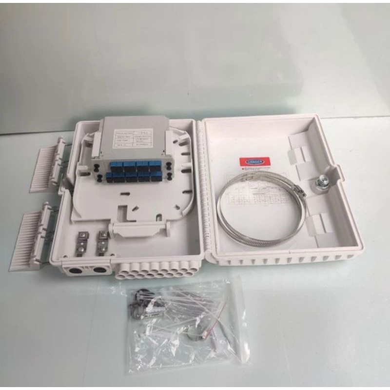 odp 16 core model box lengkap spliter box 1:16 upc/odp 16 core lengkap box spliter 1:16 upc