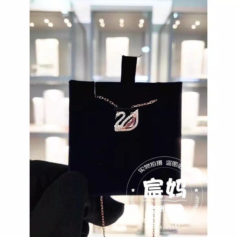 SWAROVSKI KALUNG SET lionting SWANS / BANDUL ANGSA