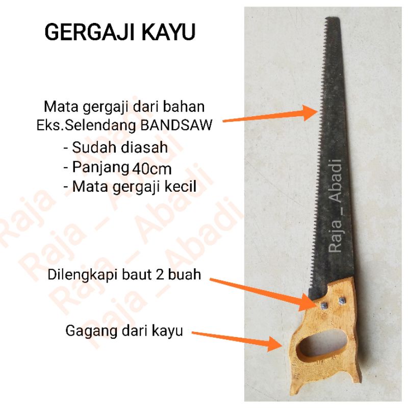 Gergaji kayu - gergaji Gorok - gergaji lokal - gergaji pohon - gergaji lurus - gergaji dari selendang - gergaji kuli - graji dari besi selendang chansaw - murah kuat - Hand saw - bahan baja selendang bandsaw