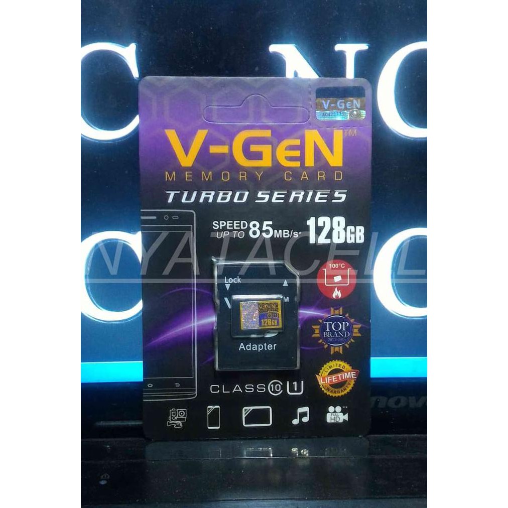 NEW MEMORY VGEN 128GB CLASS 10 (MICRO SD HC/CARD/MEMORI/KELAS 10/128 GB) MILENIA