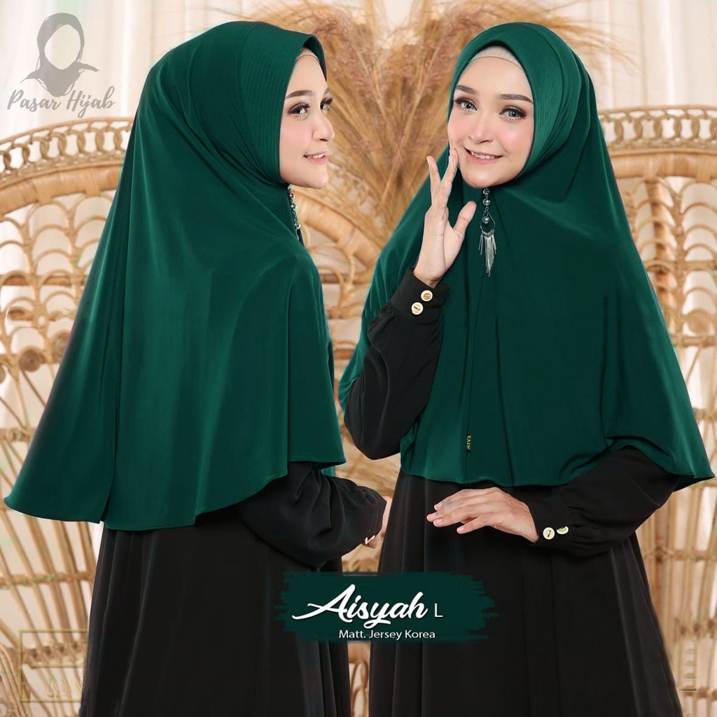 Hijab Bergo Jersey Premium Jilbab Instan Bergo Aisyah L Kerudung Bergo Polos Pasar Hija'b