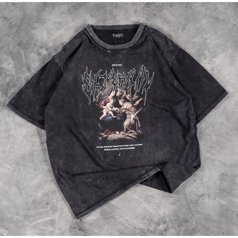 Baju Kaos Pria Oversize wash Distro