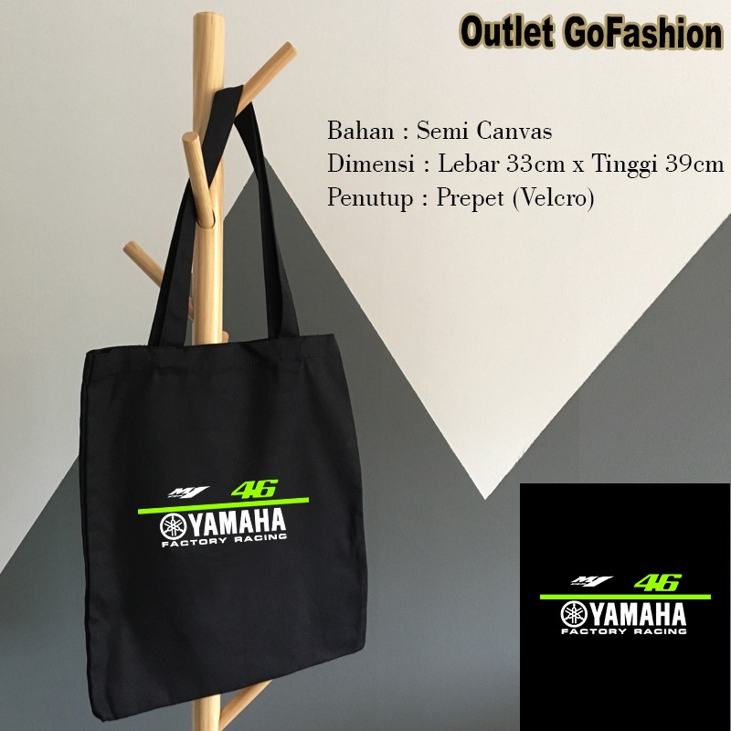 Tas Totebag Tote bag Valentino M1 46 Yamaha Rossi MotoGp Factory Racing Distro Baru Gratis Ongkir