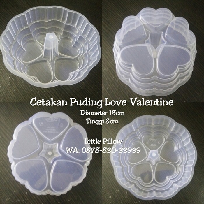 Unik Cetakan Puding Love Valentine Cetakan Agar Karakter Cetakan Jelly Limited