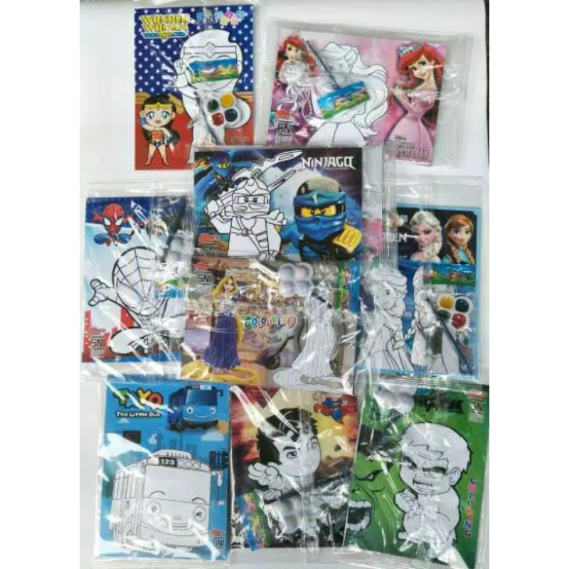

Mainan Lukis Cat Air Tayo LOL Pony Spiderman Boboiboy Frozen