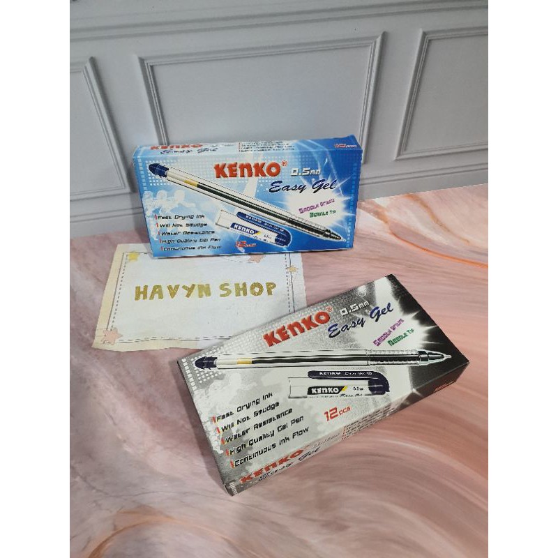 (12pc) pen gel merek KENKO EASY GEL-1