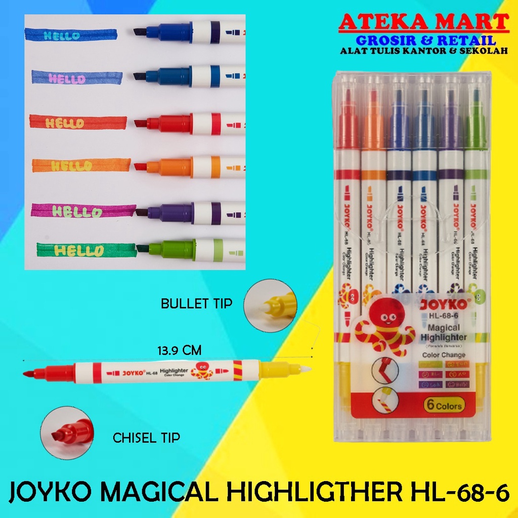 

[SET] JOYKO MAGICAL HIGHLIGHTER HL-68-6