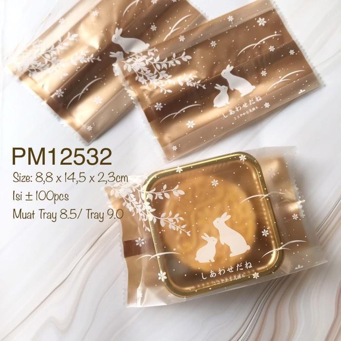 

PM12532 Plastik Mooncake Kue Bulan Packaging Gold Rabbit PM125 best seller