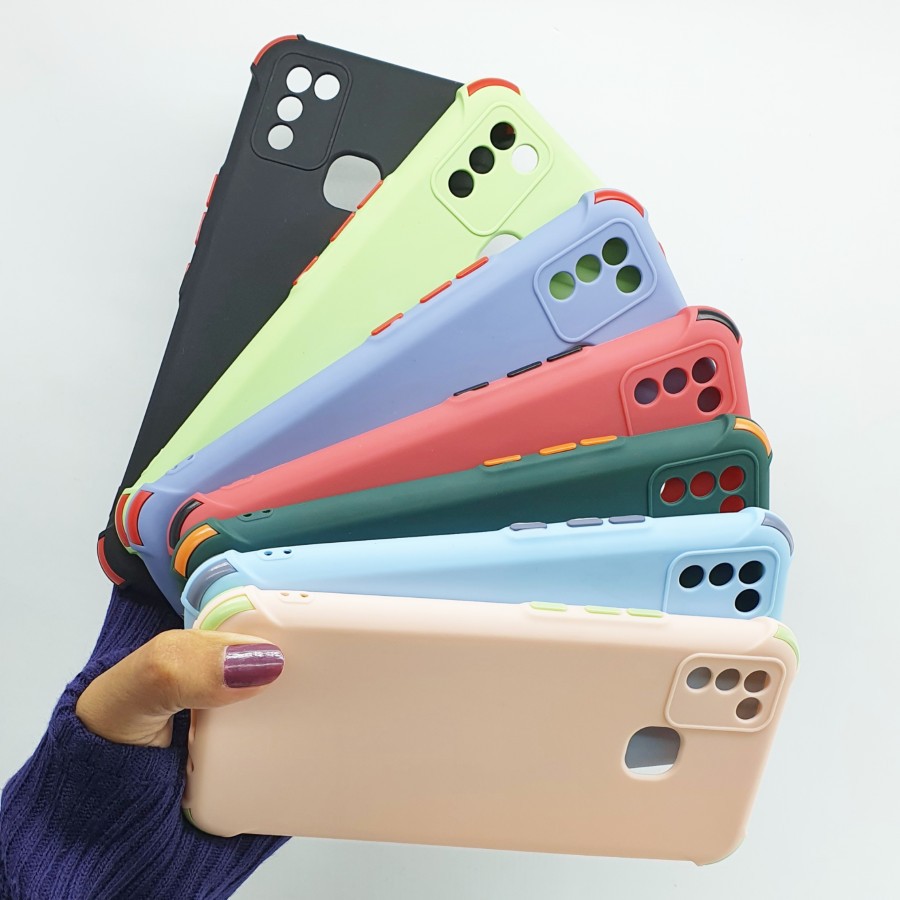 dc88 -  Infinix Smart 5 Softcase Candy Crak Macaron 2 Tone Plus Pelindung Camera