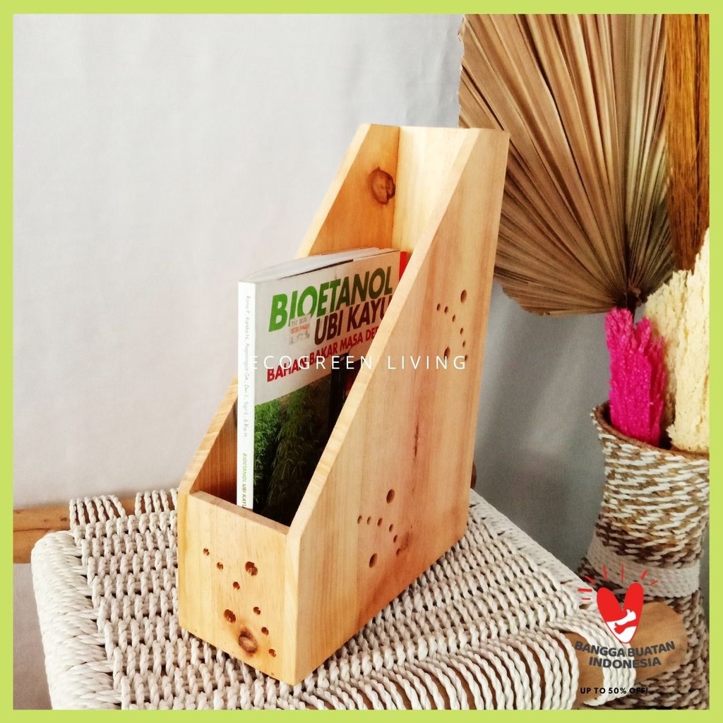 Kotak Majalah, Koran , Magazine storage - Bamboo Magazine Box in Natural Code W-013