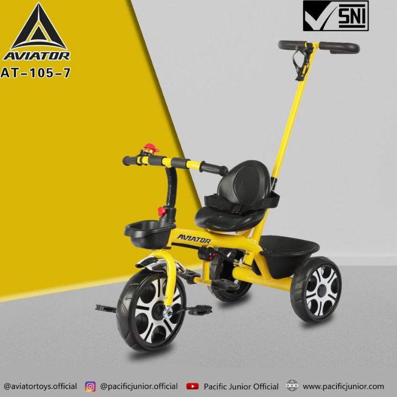 Tricycle Aviator 1057 At-105-7 At105-7 At1057 Baby Stroller Sepeda Roda Tiga 3 Dorongan Anak Bayi