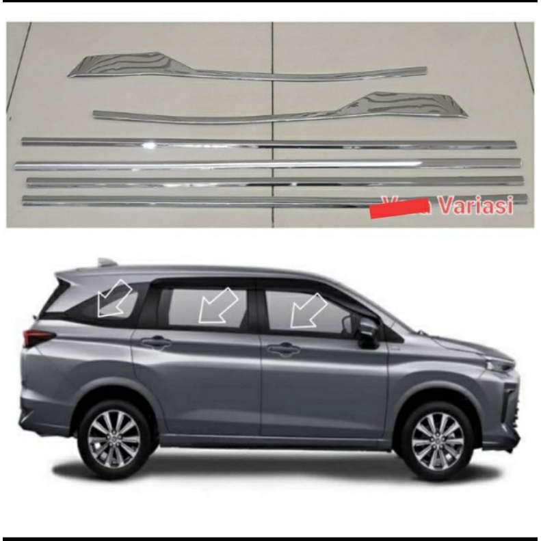 Lis kaca samping Avanza Xenia 2022 chrome