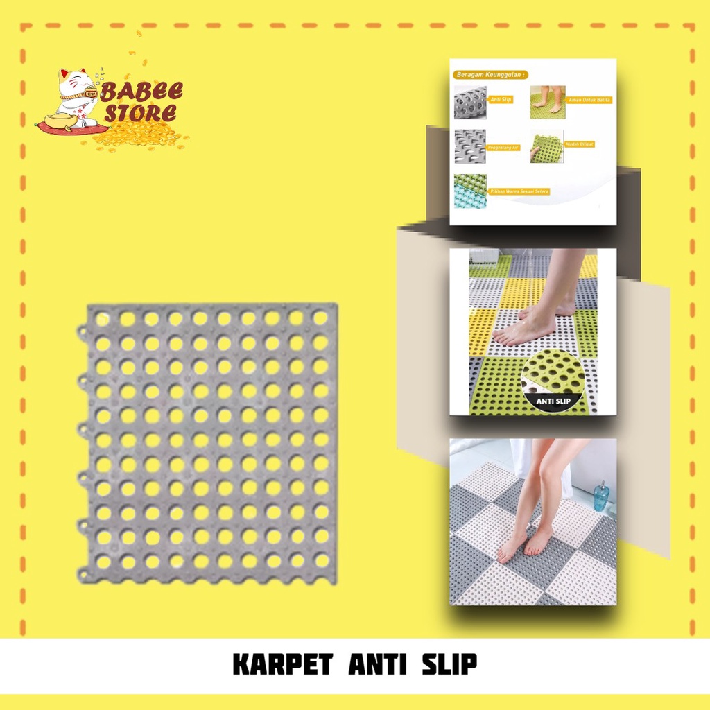 BABEE - KARPET KAMAR MANDI ANTI LICIN / ANTI SLIP KAMAR MANDI / ALAS KESET ANTI LICIN LANTAI DAPUR