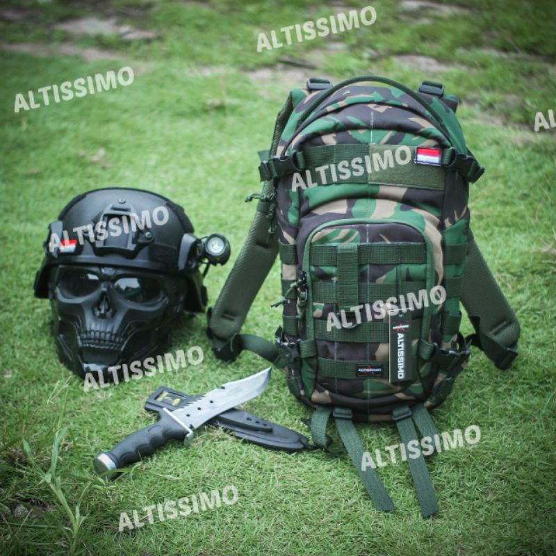 Tas sepeda army Hydropack Pria wanita, Tas Ransel TNI Tas punggung polri WATERPROOF altissimo CM 5.0