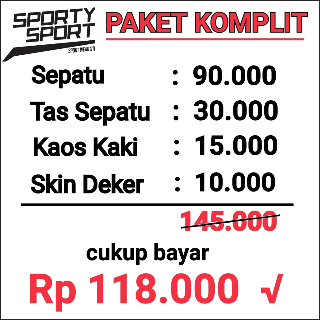 PAKET KOMPLIT Sepatu Futsal Specs Spyder GO 5 IN 1