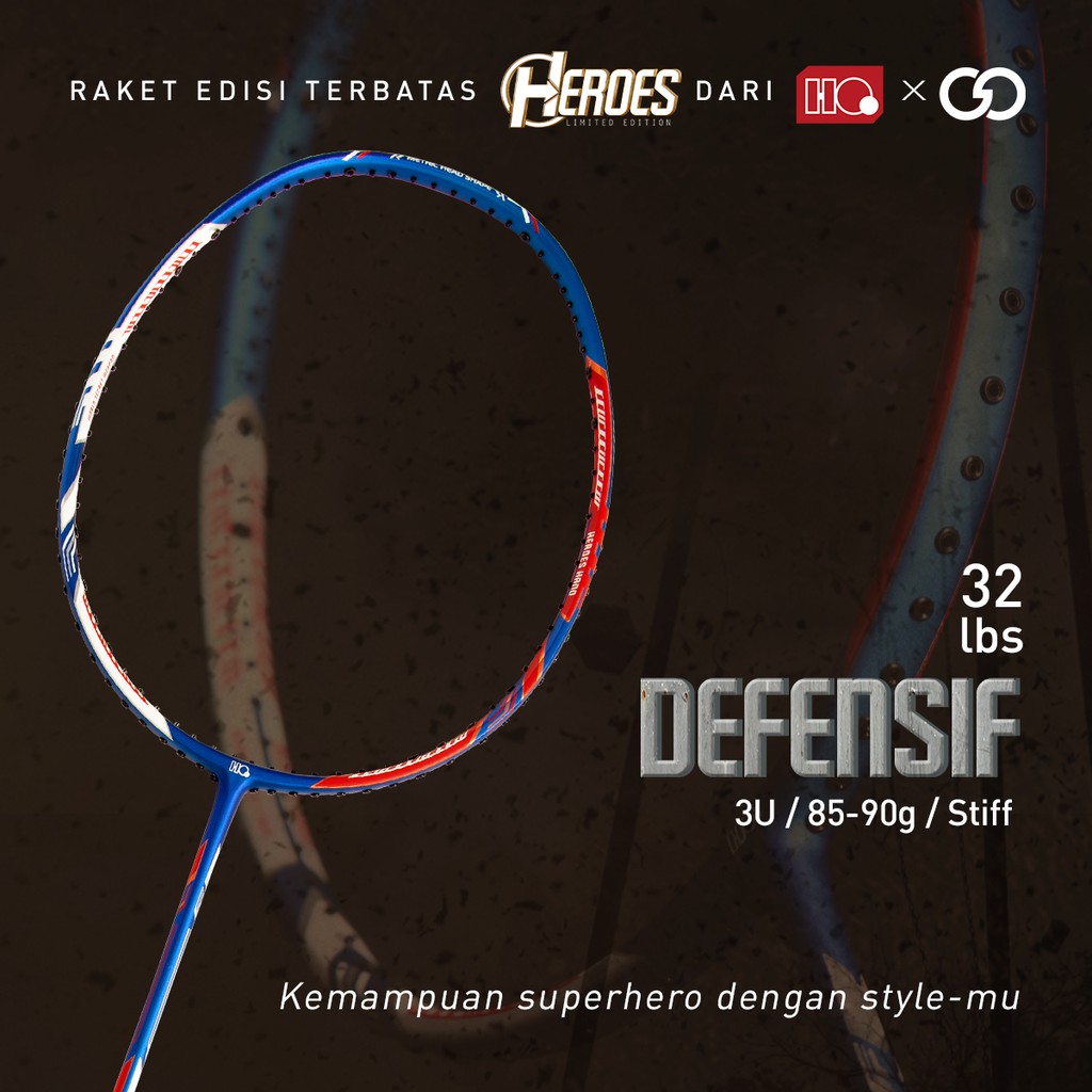 Hi-Qua Raket Badminton Bulutangkis Special Edition Vibranium Shield The Heroes Stiff - Defense