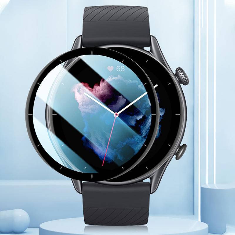 Untuk Huawei Magic 2watch 3 Pro 46mm Serat Karbon Back Film Sticker Curved black edge Pelindung Layar Cover Untuk Huawei GT2 GT3 Pro 46mm