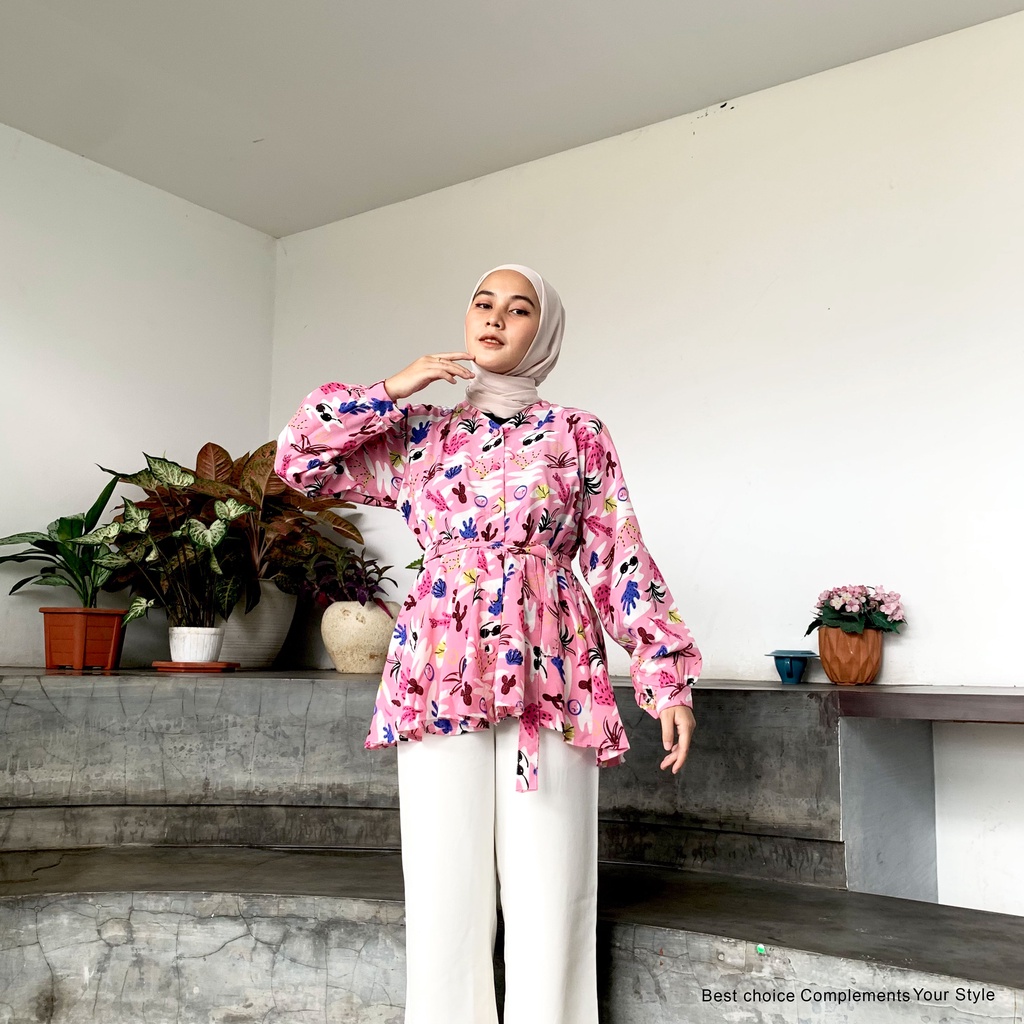 Yunabi Blouse Atasan Wanita Basic By Mahyra