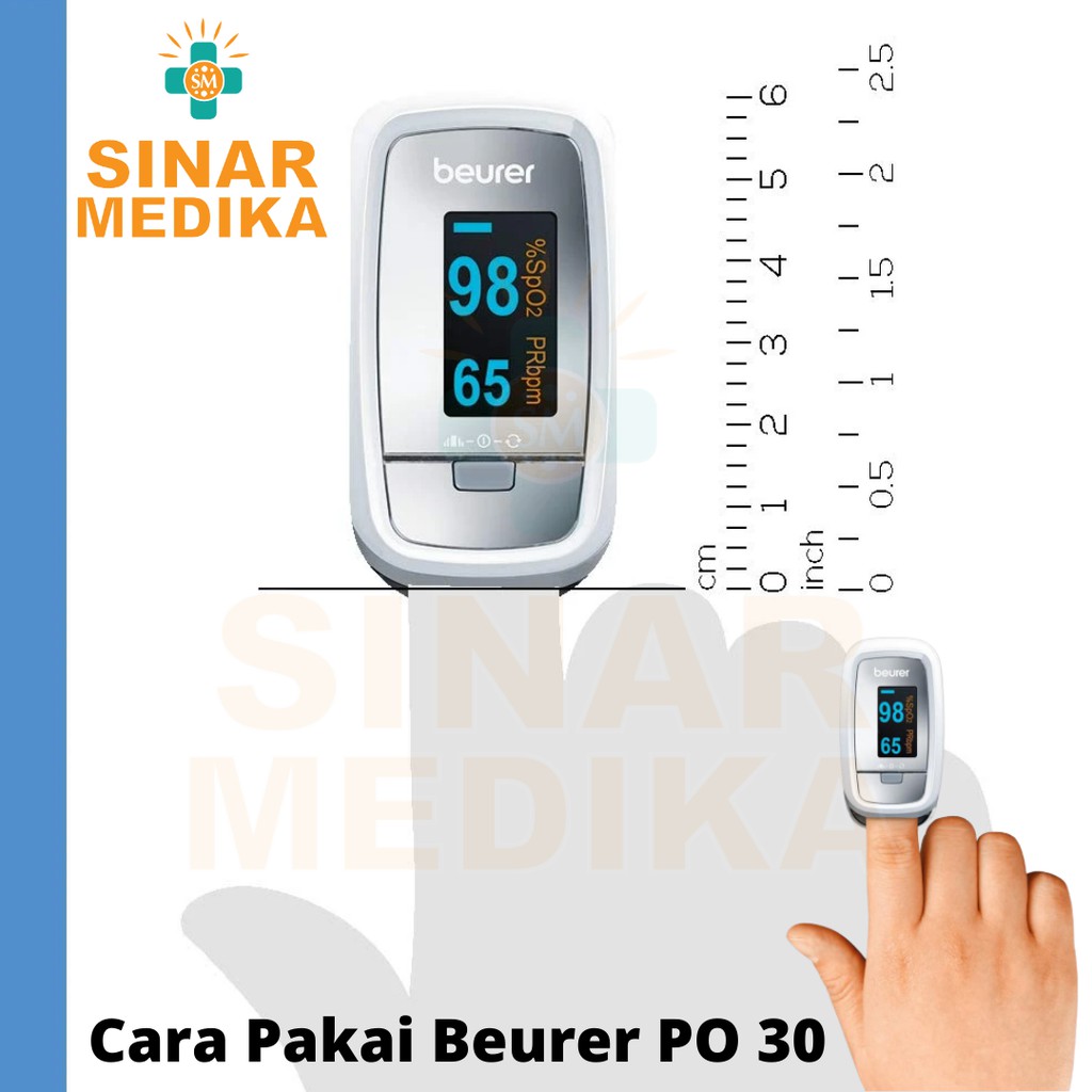 PULSE OXYMETER BEURER Tipe PO30 . ALAT UKUR KADAR OKSIGEN DARAH . SATURASI OKSIGEN . OKSIMETRI OXIMETER PO 30