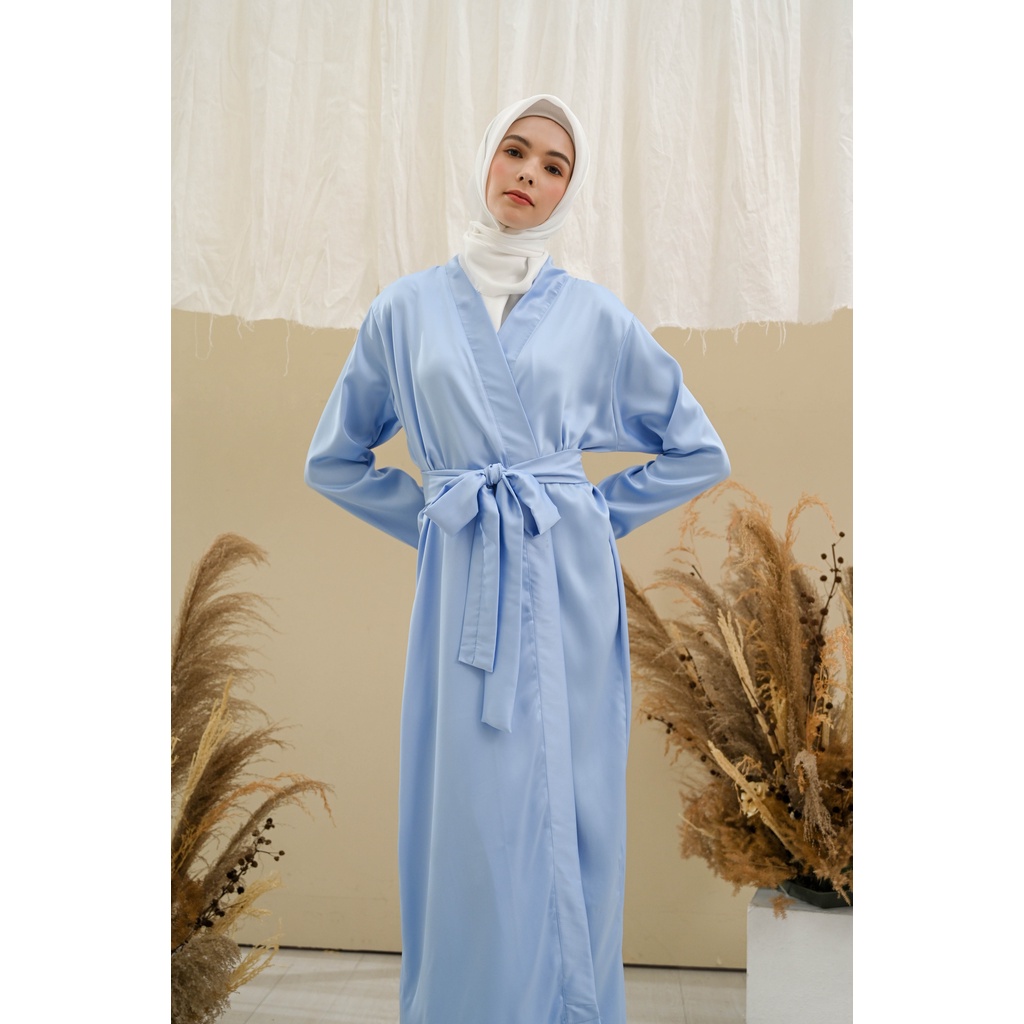 Basic Robe HIJAB FRIENDLY - KIMONO BRIDESMAID SATIN + FREE BORDIR (TULISAN BEBAS BISA NAMA)