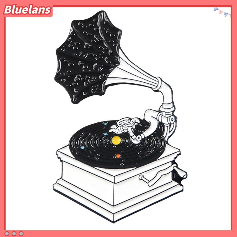 Bros Pin Enamel Desain Kartun Gramophone Gaya Retro Untuk Pria Dan Wanita