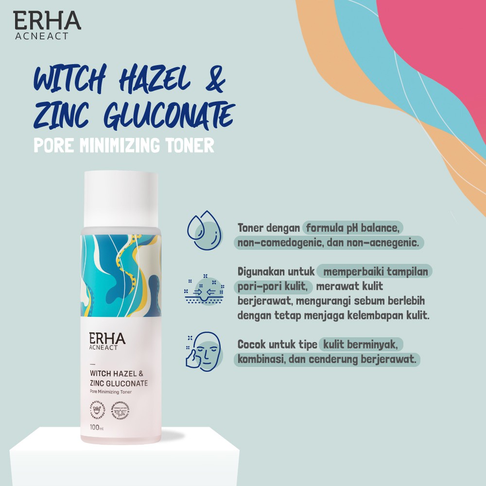 ERHA AcneAct Witch Hazel Facial Wash / Pore Minimizing Toner / Calming Gel / Acne Blemish Toner