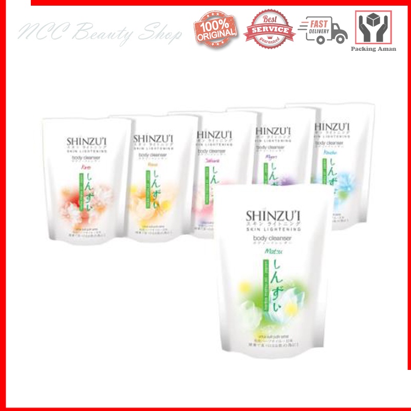 * NCC * Shinzui Sabun Cair Skin Lightening Body Cleanser Body Wash Sinsui With Herba Matsu Oil Pouch Refill