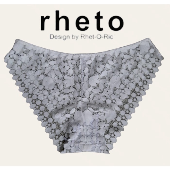 Panty RHETO White Lace Flower
