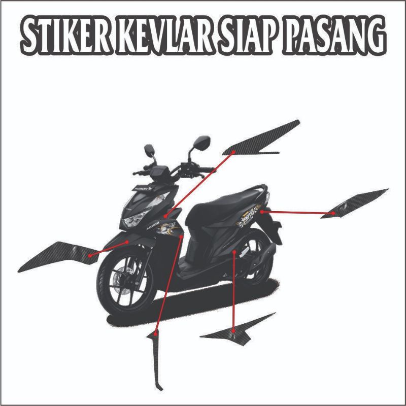 stiker kevlar siap pasang - sudah di pola tinggal pasang