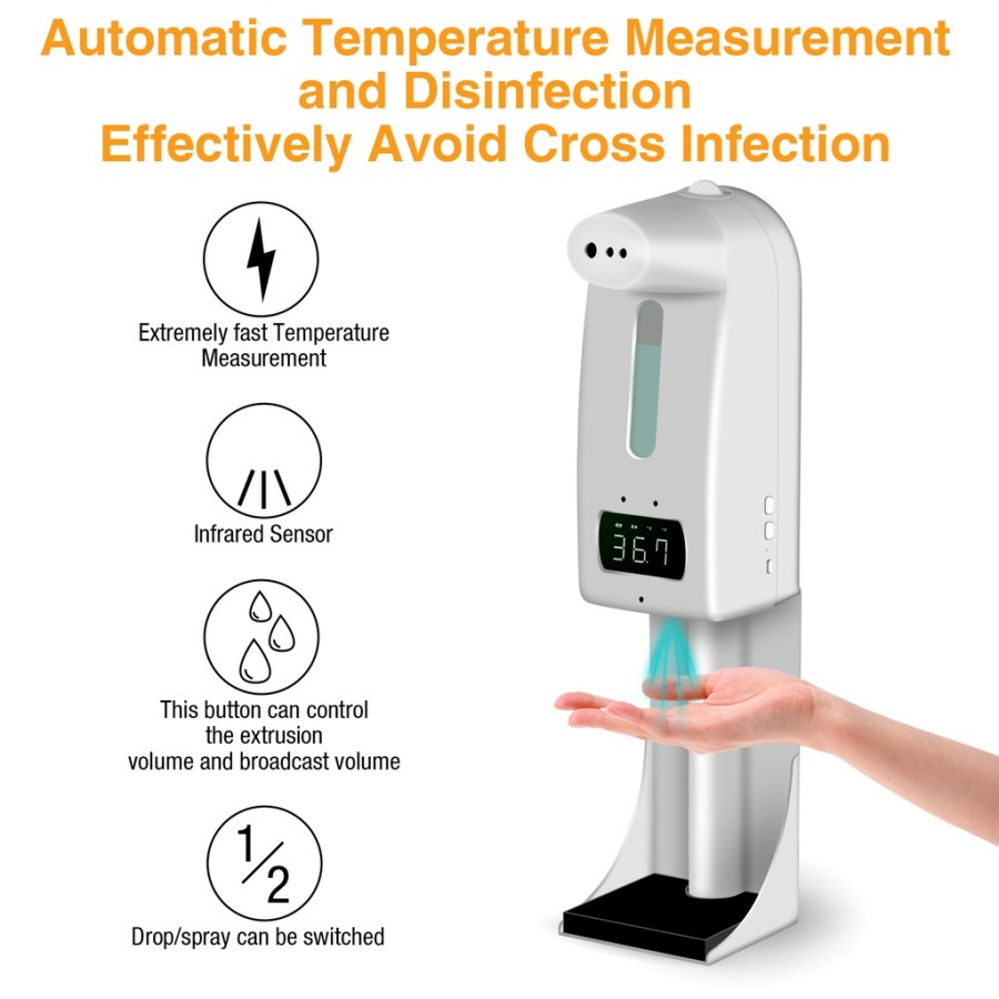 K10 PRO Thermometer Tripod Pengukur Suhu Tubuh Disinfektan Indonesia