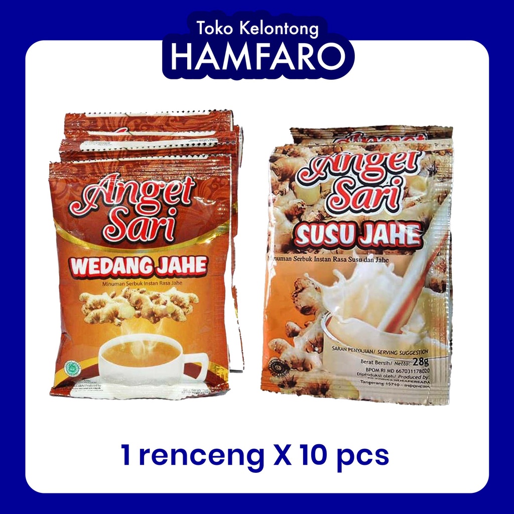 

[PROMO!!!] ANGET SARI SUSU JAHE RENCENG 10 PCS / ANGET SARI WEDANG JAHE SACHET 10 PCS