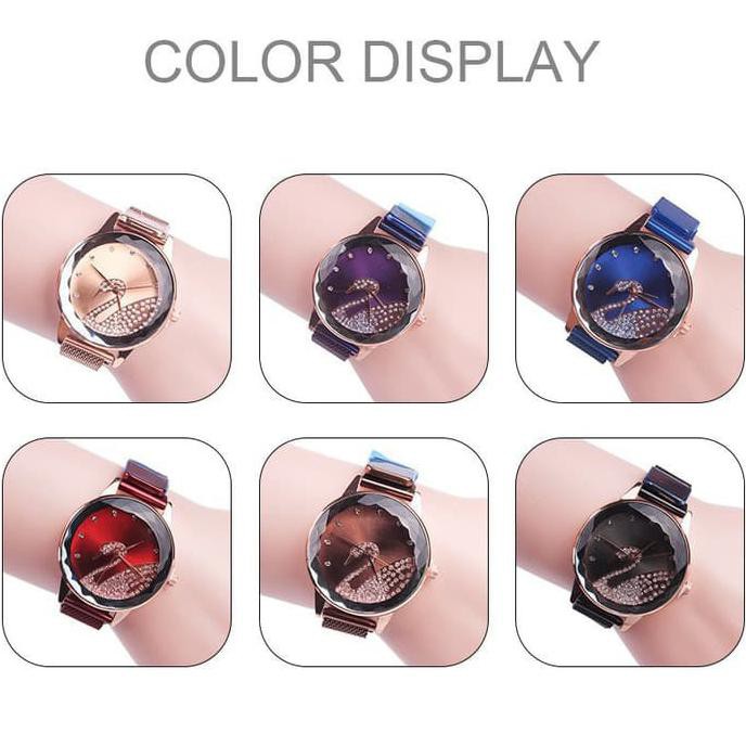 Jam tangan wanita magnet angsa satu polos
