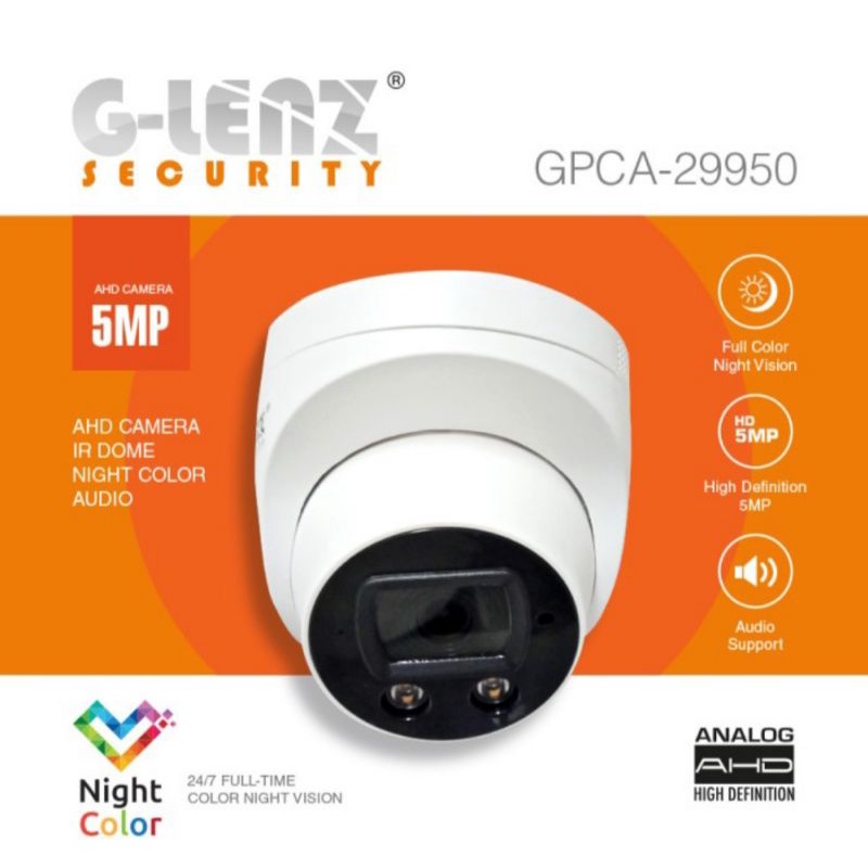 GLENZ CCTV ANALOG HD 5MP INDOOR NIGHT COLOR TECH CAMERA GPCA 29950