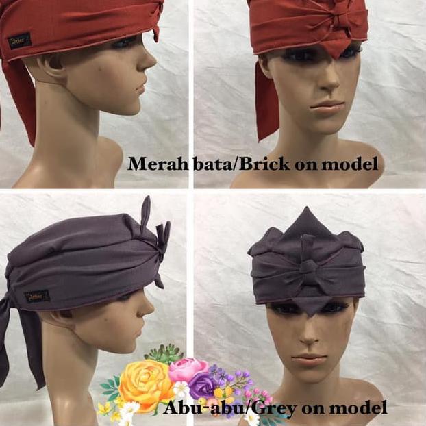 ♚ Iket Kepala Terbuka Praktis Jawa Sunda Totopong Udeng Blangkon Lipat warna hitam dan putih ♥