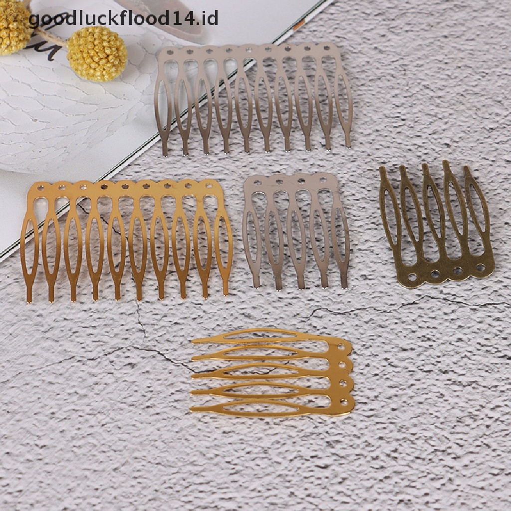 [OOID] 10Pcs 5/10 Teeth Metal Hair Comb Hair Clip Claw Shape Hairpins DIY Hair Supplies ID