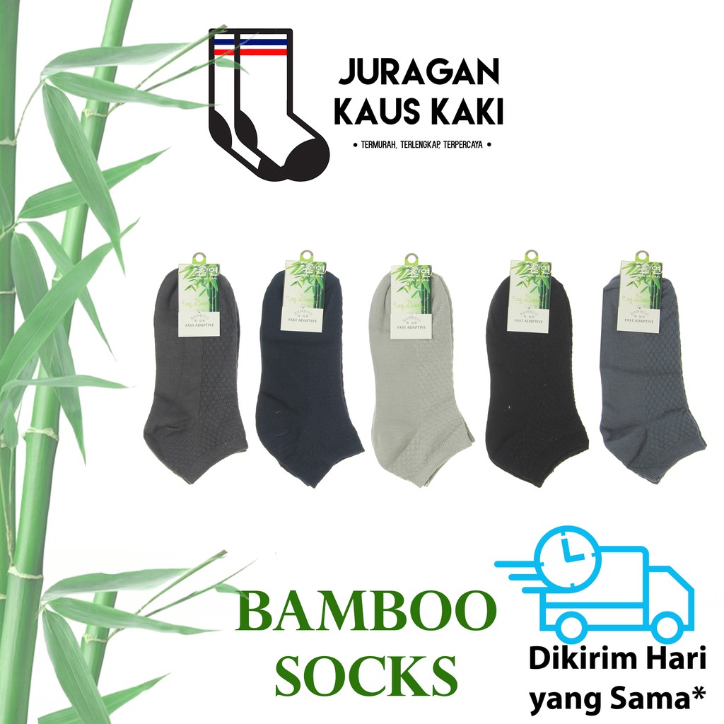 Kaos Kaki serat bambu arang bamboo pendek semata kaki bambu asli-2