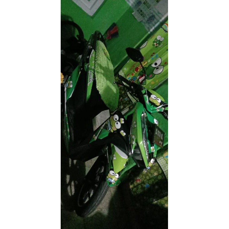 Decal sticker vario new motif kartun hijau