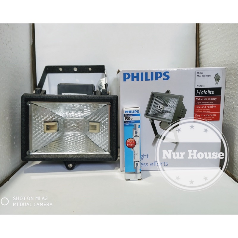 LAMPU SOROT HALOGEN PHILIPS 150 WATT HALOLITE QVF-133 SET